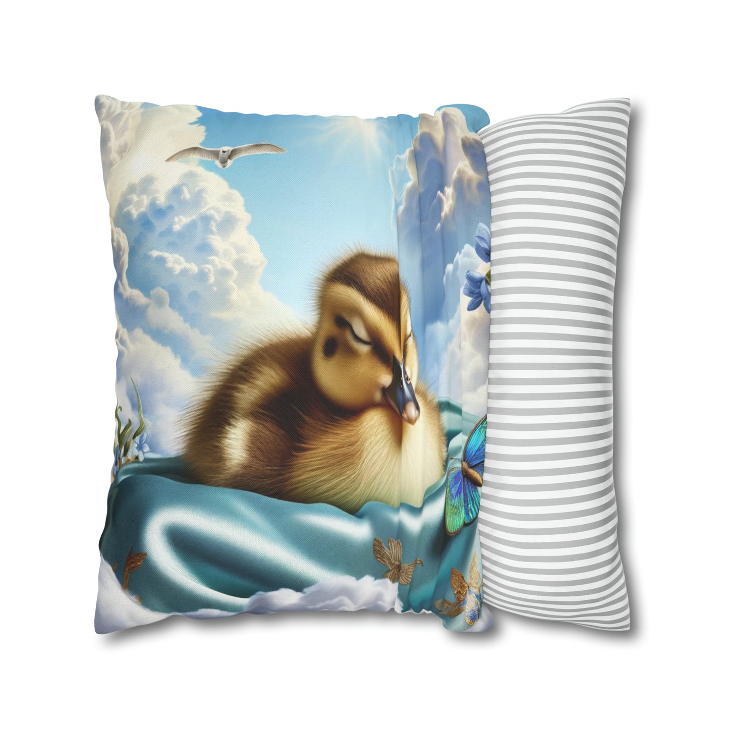 Spun Polyester Square Pillow Case by Duck Society®