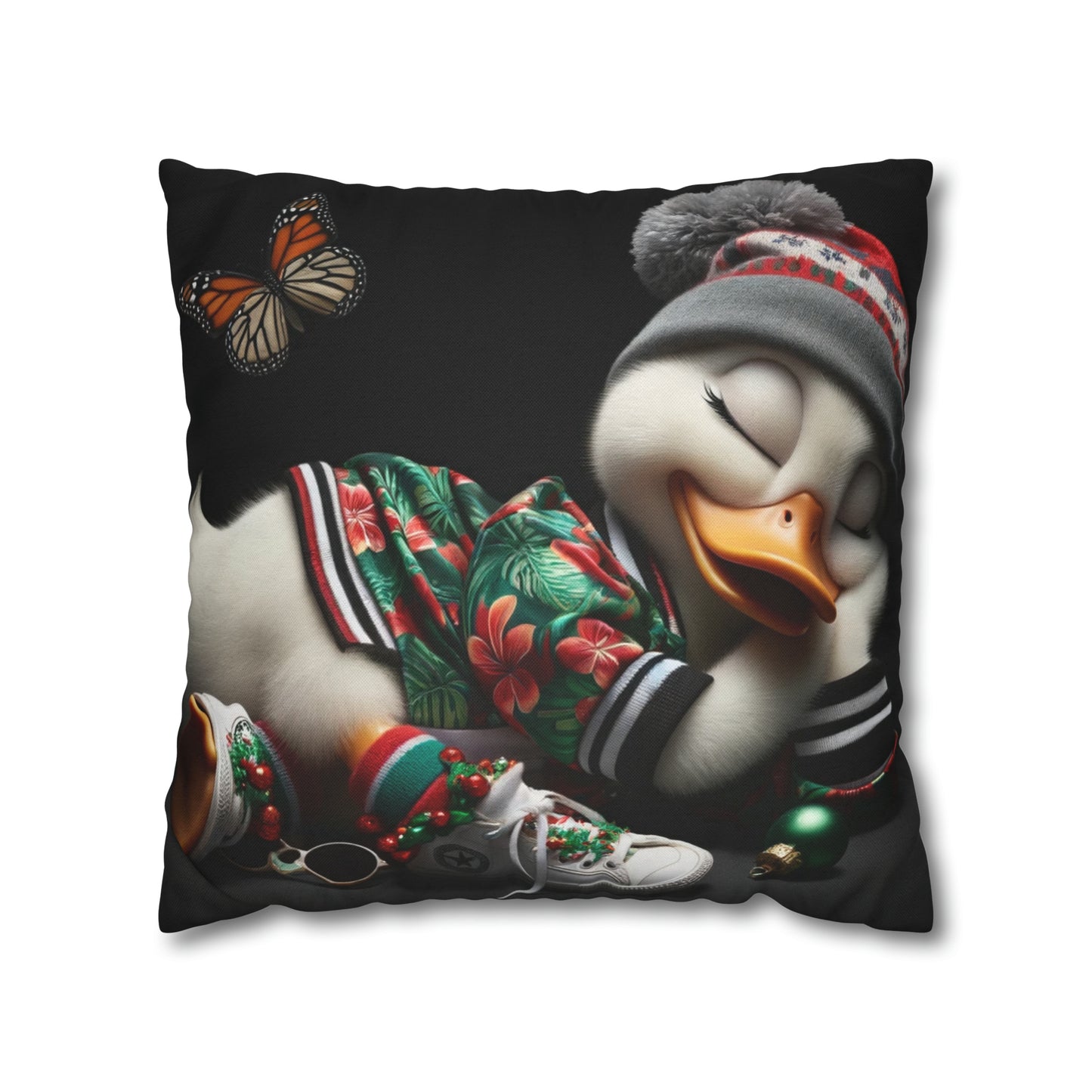 Spun Polyester Square Pillow Case by Duck Society®