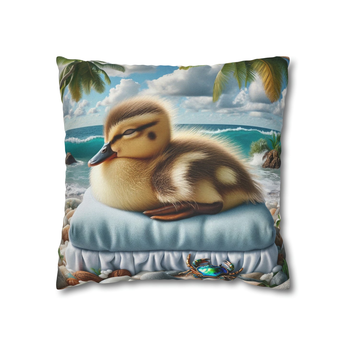 Spun Polyester Square Pillow Case by Duck Society®