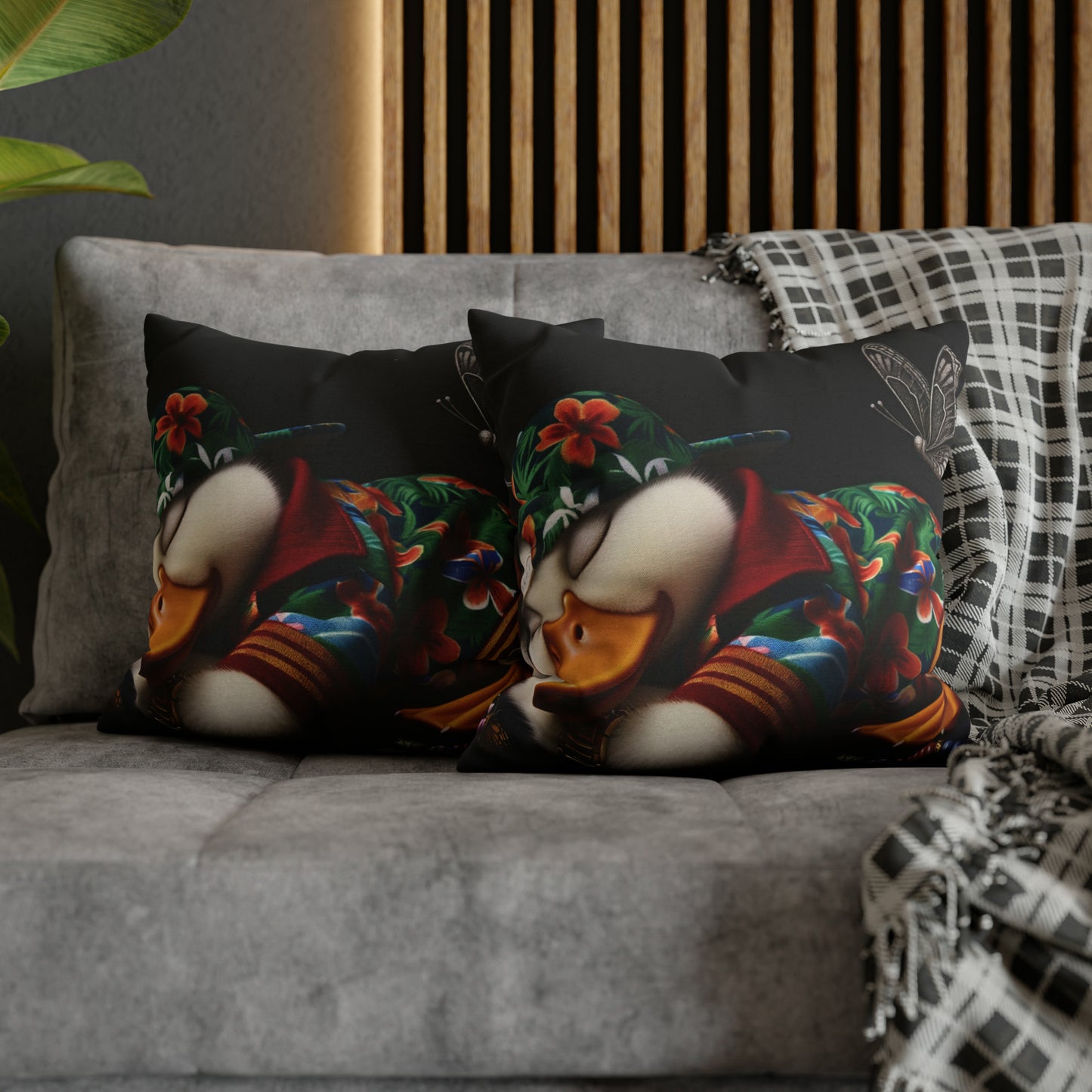 Spun Polyester Square Pillow Case by Duck Society®