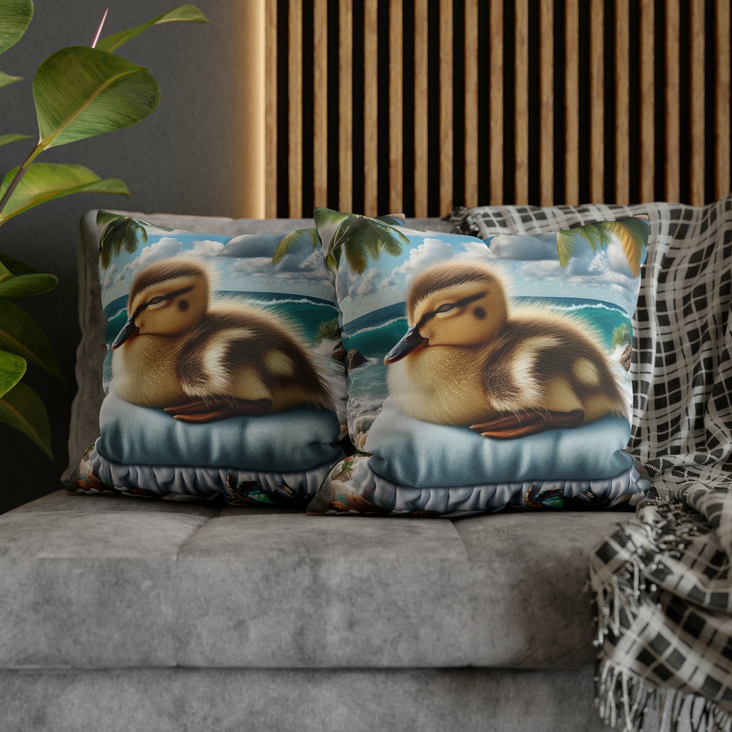 Spun Polyester Square Pillow Case by Duck Society®