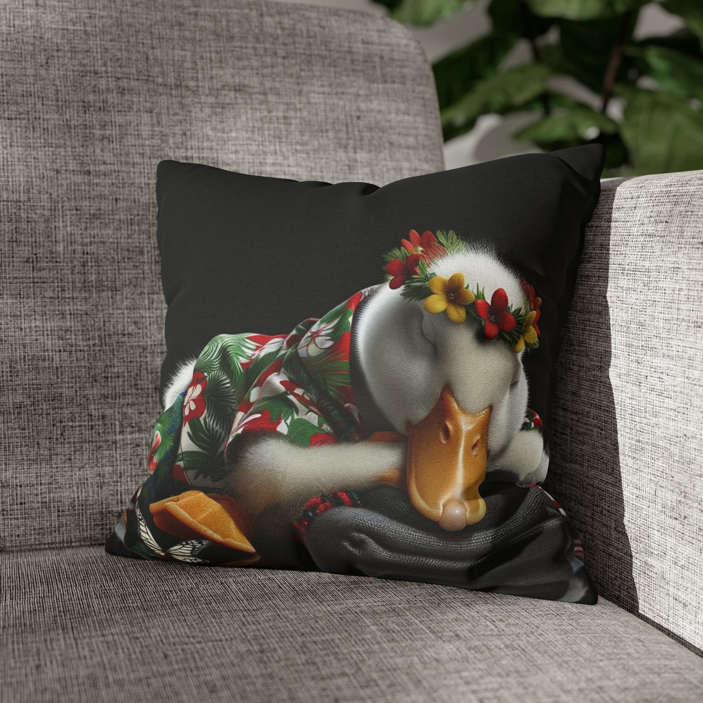 Spun Polyester Square Pillow Case by Duck Society®