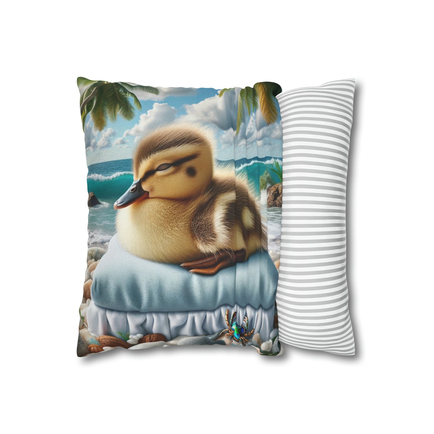 Spun Polyester Square Pillow Case by Duck Society®